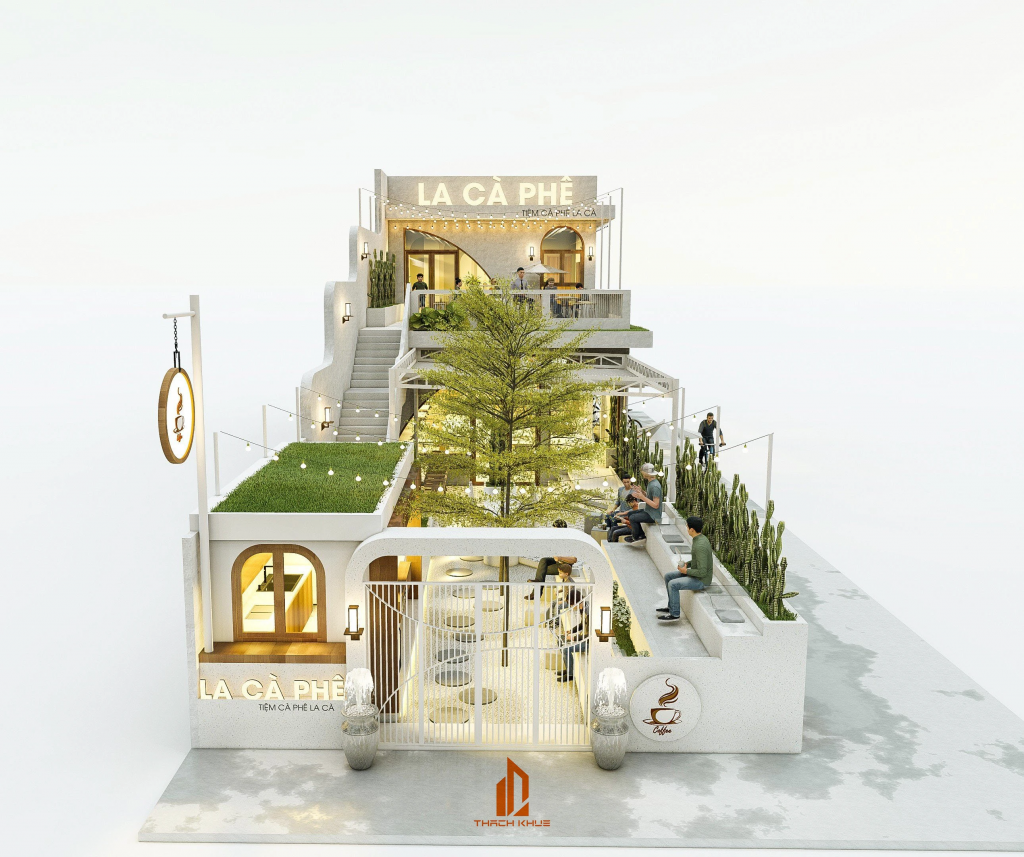 Mẫu quán cafe phong cách Địa Trung Hải